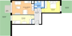 3 pokoje, mieszkanie 59,54 m², parter, oferta nr 3D-0-1, Naramowice Odnova, Poznań, Naramowice, ul. Bielicowa