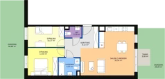 3 pokoje, mieszkanie 69,60 m², parter, oferta nr 3D-0-3, Naramowice Odnova, Poznań, Naramowice, ul. Bielicowa