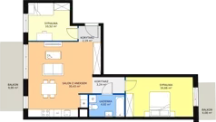 3 pokoje, mieszkanie 67,84 m², piętro 1, oferta nr 4C-1-7, Naramowice Odnova, Poznań, Naramowice, ul. Bielicowa