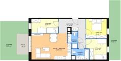 3 pokoje, mieszkanie 80,84 m², parter, oferta nr 5B-0-1, Naramowice Odnova II, Poznań, Naramowice, ul. Bielicowa