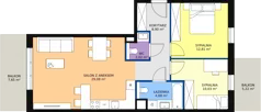 3 pokoje, mieszkanie 67,52 m², piętro 2, oferta nr 5B-2-1, Naramowice Odnova II, Poznań, Naramowice, ul. Bielicowa
