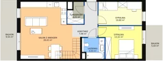4 pokoje, mieszkanie 82,40 m², piętro 4, oferta nr 6A-4-1, Naramowice Odnova II, Poznań, Naramowice, ul. Bielicowa