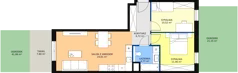 3 pokoje, mieszkanie 58,10 m², parter, oferta nr 6B-0-1, Naramowice Odnova II, Poznań, Naramowice, ul. Bielicowa