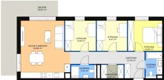 4 pokoje, mieszkanie 79,59 m², piętro 1, oferta nr 7A-1-6, Naramowice Odnova II, Poznań, Naramowice, ul. Bielicowa