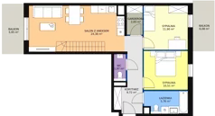 3 pokoje, mieszkanie 82,65 m², piętro 4, oferta nr 7B-4-3, Naramowice Odnova II, Poznań, Naramowice, ul. Bielicowa