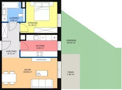 2 pokoje, mieszkanie 49,95 m², parter, oferta nr 7C-0-2, Naramowice Odnova II, Poznań, Naramowice, ul. Bielicowa
