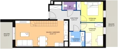 4 pokoje, mieszkanie 76,31 m², piętro 4, oferta nr 7C-4-9, Naramowice Odnova II, Poznań, Naramowice, ul. Bielicowa