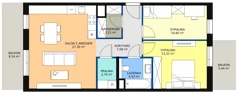 3 pokoje, mieszkanie 68,78 m², piętro 1, oferta nr 7E-1-1, Naramowice Odnova II, Poznań, Naramowice, ul. Bielicowa