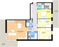 4 pokoje, mieszkanie 103,45 m², piętro 4, oferta nr 7F-4-1, Naramowice Odnova II, Poznań, Naramowice, ul. Bielicowa