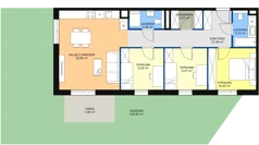 4 pokoje, mieszkanie 79,59 m², parter, oferta nr 8A-0-2, Naramowice Odnova II, Poznań, Naramowice, ul. Bielicowa