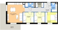 4 pokoje, mieszkanie 79,59 m², piętro 1, oferta nr 8A-1-1, Naramowice Odnova II, Poznań, Naramowice, ul. Bielicowa