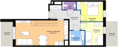 3 pokoje, mieszkanie 74,93 m², piętro 4, oferta nr 8A-4-6, Naramowice Odnova II, Poznań, Naramowice, ul. Bielicowa