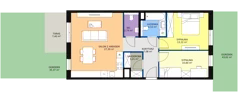3 pokoje, mieszkanie 68,78 m², parter, oferta nr 8B-0-3, Naramowice Odnova II, Poznań, Naramowice, ul. Bielicowa