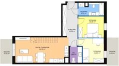 4 pokoje, mieszkanie 83,25 m², piętro 4, oferta nr 8B-4-1, Naramowice Odnova II, Poznań, Naramowice, ul. Bielicowa