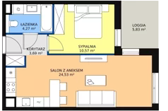 2 pokoje, mieszkanie 43,06 m², piętro 1, oferta nr 8C-1-5, Naramowice Odnova II, Poznań, Naramowice, ul. Bielicowa