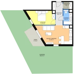 3 pokoje, mieszkanie 48,64 m², parter, oferta nr 8D-0-3, Naramowice Odnova II, Poznań, Naramowice, ul. Bielicowa