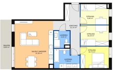 4 pokoje, mieszkanie 87,02 m², piętro 1, oferta nr 8E-1-1, Naramowice Odnova II, Poznań, Naramowice, ul. Bielicowa