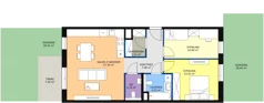 3 pokoje, mieszkanie 68,94 m², parter, oferta nr 8F-0-1, Naramowice Odnova II, Poznań, Naramowice, ul. Bielicowa