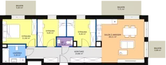 4 pokoje, mieszkanie 77,50 m², piętro 1, oferta nr B6-K1-1-8, Żerniki Na Novo II, Wrocław, Żerniki, ul. Maxa Berga