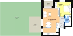 2 pokoje, mieszkanie 47,76 m², piętro 1, oferta nr B7B-K1-1-6, Żerniki Na Novo II, Wrocław, Żerniki, ul. Maxa Berga
