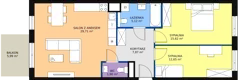 3 pokoje, mieszkanie 72,87 m², piętro 2, oferta nr B8-K1-2-24, Żerniki Na Novo II, Wrocław, Żerniki, ul. Maxa Berga