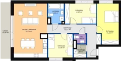 4 pokoje, mieszkanie 100,92 m², piętro 3, oferta nr b.1.3.05, ATAL SKY+ II, Katowice, Wełnowiec-Józefowiec, Wełnowiec, al. Wojciecha Korfantego 93-99