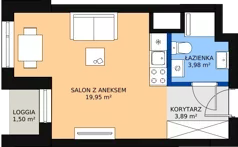 1 pokój, apartament inwestycyjny 28,38 m², parter, oferta nr c.1.0.02, ATAL SKY+ Apartamenty Inwestycyjne, Katowice, Wełnowiec-Józefowiec, Wełnowiec, al. Wojciecha Korfantego 85