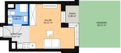 1 pokój, apartament inwestycyjny 29,53 m², parter, oferta nr c.2.0.03, ATAL SKY+ Apartamenty Inwestycyjne, Katowice, Wełnowiec-Józefowiec, Wełnowiec, al. Wojciecha Korfantego 85