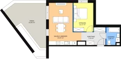 2 pokoje, mieszkanie 47,70 m², piętro 4, oferta nr A.01.4.37, Warszawska 58A, Warszawa, Ursus, Niedźwiadek, ul. Warszawska 58a