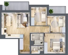 4 pokoje, mieszkanie 73,44 m², piętro 1, oferta nr B1-01-16A, Nowa Francuska I, Katowice, Osiedle Paderewskiego-Muchowiec, Muchowiec, ul. Szybowcowa