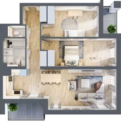 3 pokoje, mieszkanie 79,21 m², piętro 3, oferta nr B1-03-31A, Nowa Francuska I, Katowice, Osiedle Paderewskiego-Muchowiec, Muchowiec, ul. Szybowcowa