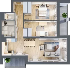 3 pokoje, mieszkanie 75,23 m², piętro 4, oferta nr B1-04-41A, Nowa Francuska I, Katowice, Osiedle Paderewskiego-Muchowiec, Muchowiec, ul. Szybowcowa