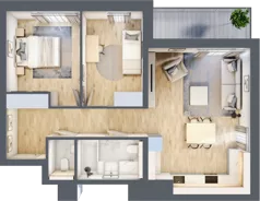 3 pokoje, mieszkanie 63,22 m², piętro 4, oferta nr B1-04-47A, Nowa Francuska I, Katowice, Osiedle Paderewskiego-Muchowiec, Muchowiec, ul. Szybowcowa