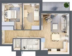 3 pokoje, mieszkanie 63,19 m², piętro 7, oferta nr B1-07-70A, Nowa Francuska I, Katowice, Osiedle Paderewskiego-Muchowiec, Muchowiec, ul. Szybowcowa