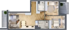 3 pokoje, mieszkanie 72,93 m², piętro 4, oferta nr B2-04-18A, Nowa Francuska I, Katowice, Osiedle Paderewskiego-Muchowiec, Muchowiec, ul. Szybowcowa