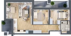 3 pokoje, mieszkanie 68,14 m², piętro 4, oferta nr B2-04-22A, Nowa Francuska I, Katowice, Osiedle Paderewskiego-Muchowiec, Muchowiec, ul. Szybowcowa