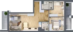 3 pokoje, mieszkanie 67,67 m², piętro 6, oferta nr B2-06-28A, Nowa Francuska I, Katowice, Osiedle Paderewskiego-Muchowiec, Muchowiec, ul. Szybowcowa