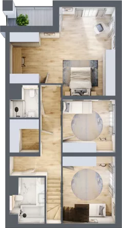 4 pokoje, mieszkanie 120,65 m², piętro 6, oferta nr B2-06-31A, Nowa Francuska I, Katowice, Osiedle Paderewskiego-Muchowiec, Muchowiec, ul. Szybowcowa