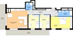 4 pokoje, mieszkanie 91,82 m², piętro 8, oferta nr H2-D-8-2, Heyki City ATAL, Szczecin, Prawobrzeże, Międzyodrze, ul. Leona Heyki