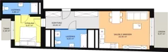 2 pokoje, apartament 55,69 m², piętro 2, oferta nr H4-C-2-7, Heyki City ATAL, Szczecin, Prawobrzeże, Międzyodrze, ul. Leona Heyki