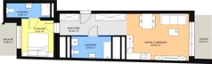 2 pokoje, mieszkanie 55,69 m², piętro 3, oferta nr H4-C-3-7, Heyki City ATAL, Szczecin, Prawobrzeże, Międzyodrze, ul. Leona Heyki