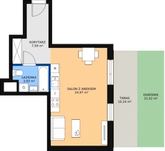 1 pokój, mieszkanie 36,49 m², parter, oferta nr D1.2.0.1, Nowy Targówek VI, Warszawa, Targówek, Targówek Mieszkaniowy, ul. Płosa 8