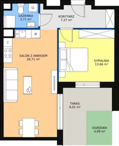 2 pokoje, mieszkanie 51,35 m², parter, oferta nr D1.2.0.2, Nowy Targówek VI, Warszawa, Targówek, Targówek Mieszkaniowy, ul. Płosa 8