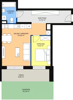 2 pokoje, mieszkanie 50,46 m², parter, oferta nr D1.3.0.3, Nowy Targówek VI, Warszawa, Targówek, Targówek Mieszkaniowy, ul. Płosa 8