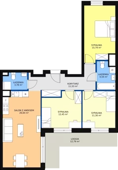 4 pokoje, mieszkanie 86,03 m², piętro 2, oferta nr D1.2.2.4, Nowy Targówek VI, Warszawa, Targówek, Targówek Mieszkaniowy, ul. Płosa 8