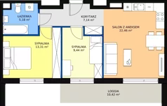 3 pokoje, mieszkanie 57,53 m², piętro 4, oferta nr D1.3.4.3, Nowy Targówek VI, Warszawa, Targówek, Targówek Mieszkaniowy, ul. Płosa 8