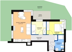 3 pokoje, mieszkanie 54,32 m², parter, oferta nr D2.1.0.4, Nowy Targówek VI, Warszawa, Targówek, Targówek Mieszkaniowy, ul. Płosa 8