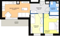 3 pokoje, mieszkanie 51,85 m², piętro 1, oferta nr D2.1.1.2, Nowy Targówek VI, Warszawa, Targówek, Targówek Mieszkaniowy, ul. Płosa 8