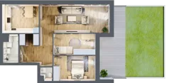 3 pokoje, mieszkanie 75,25 m², parter, oferta nr 7.00.D01, Ogrody Andersa II, Gliwice, Wojska Polskiego, ul. Generała Władysława Andersa