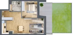 2 pokoje, mieszkanie 55,74 m², parter, oferta nr 8.00.C01, Ogrody Andersa II, Gliwice, Wojska Polskiego, ul. Generała Władysława Andersa